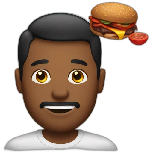 a guy obsessed with bbq emoji