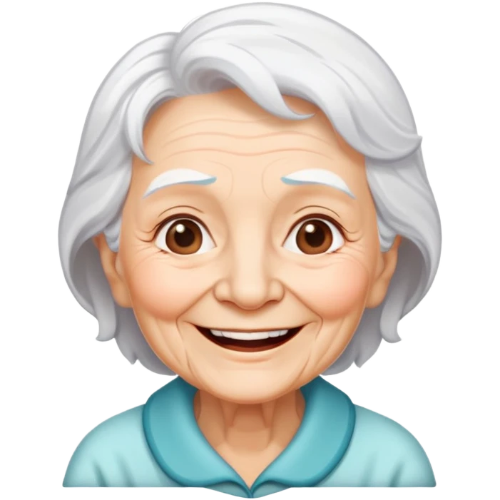 Old lady with a logo that says 60 years old emoji