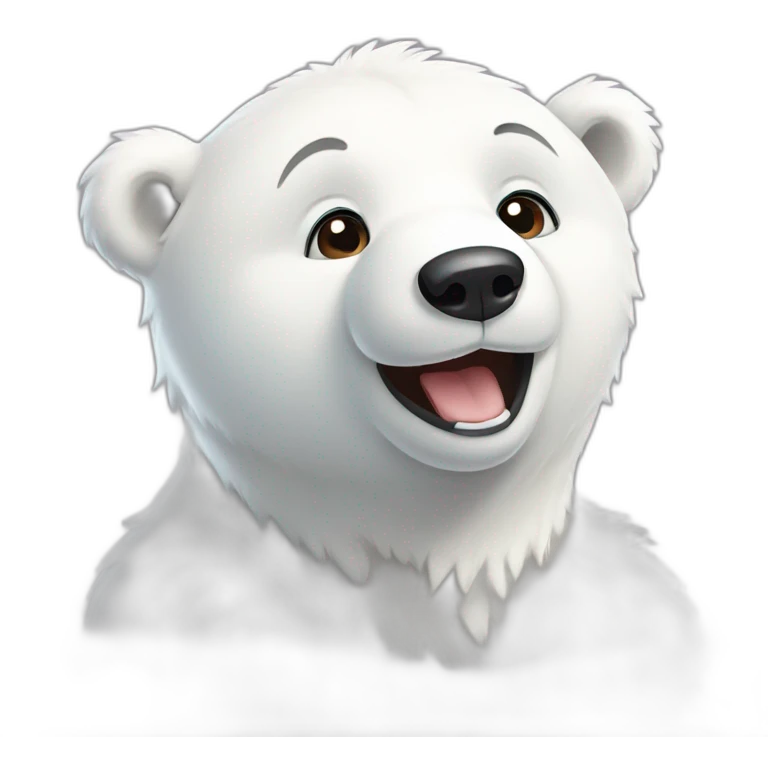 love cute polar bear emoji