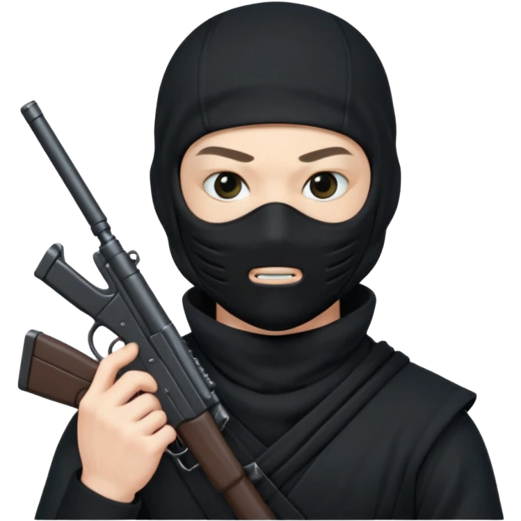ninja with gun emoji