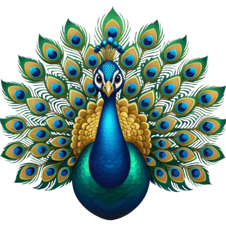Golden peacock  emoji