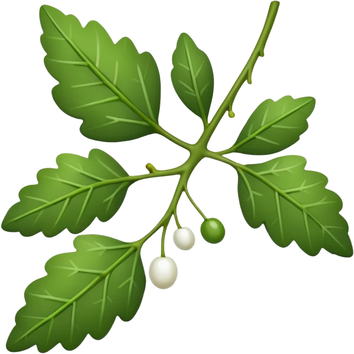 The type of mistletoe you kiss under emoji