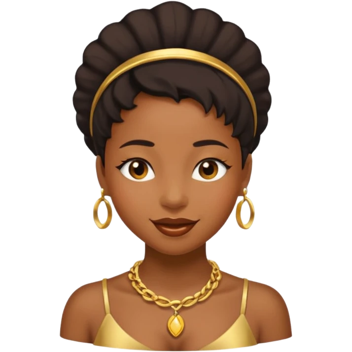 black girl, winking emoji