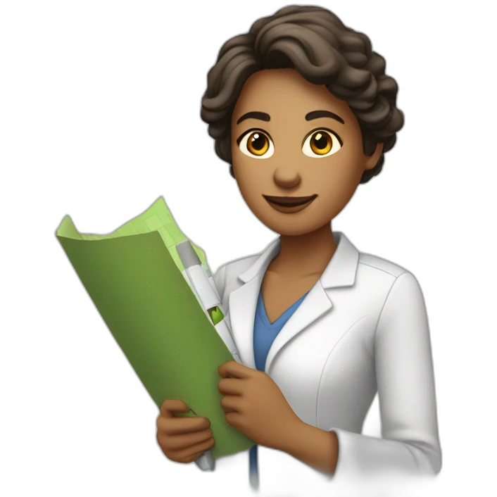 woman architect holding blueprints emoji