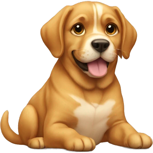 A dog on a cat emoji