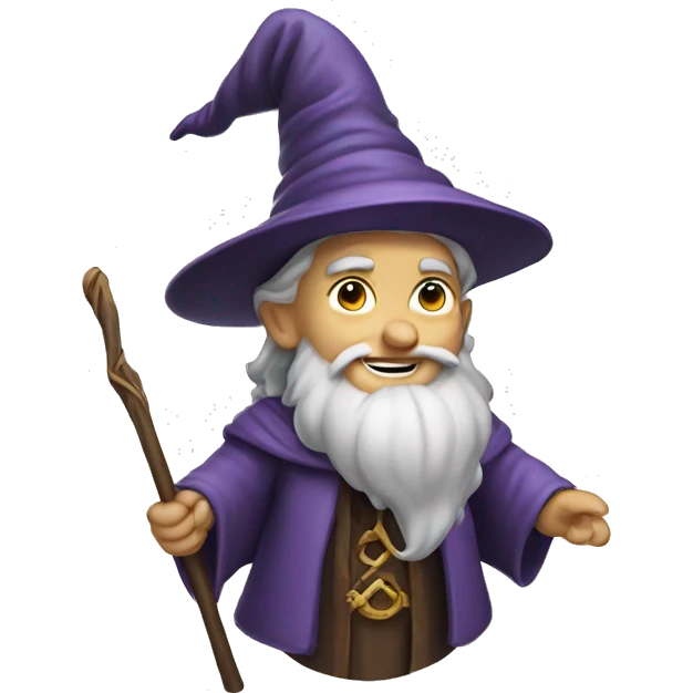 Winking wizard emoji