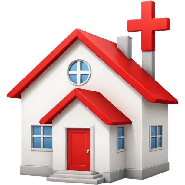 a house crossed out with a red cross emoji