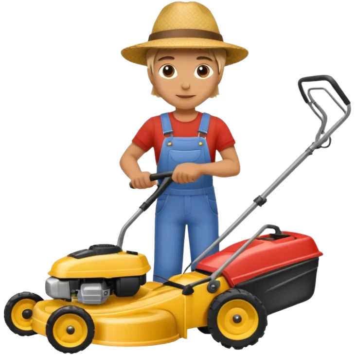 mowing the yard emoji
