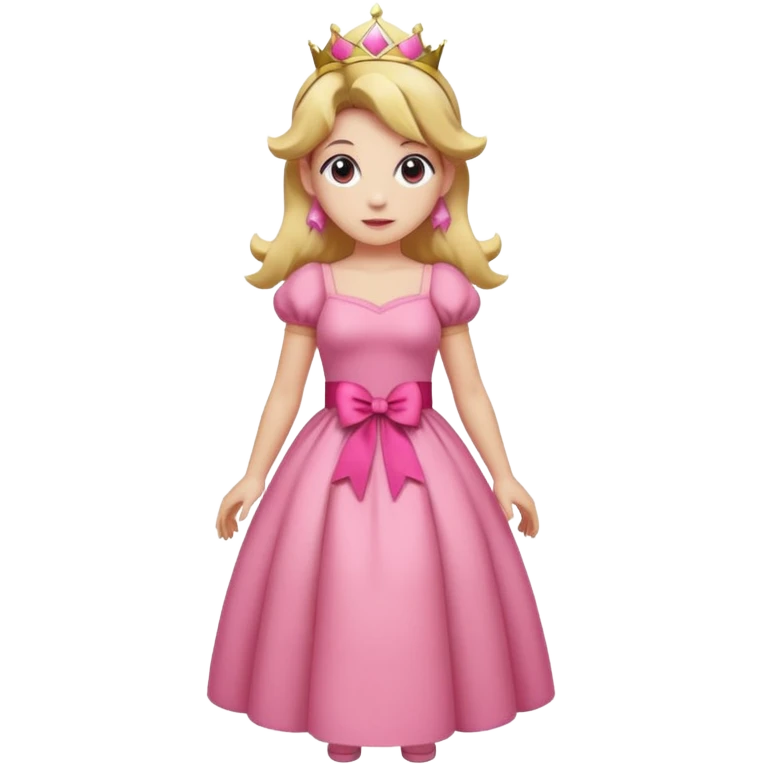 Princess peach with a ribbon on her hair full body emoji