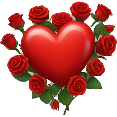 Heart with red roses emoji