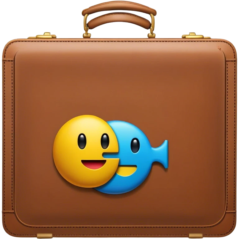 briefcase with a pacman logo emoji
