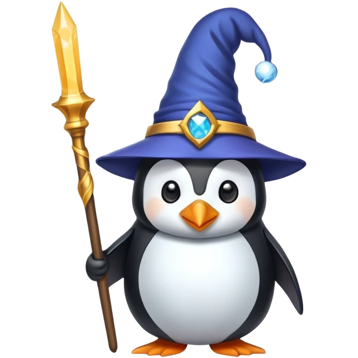 Penguin Wizard emoji