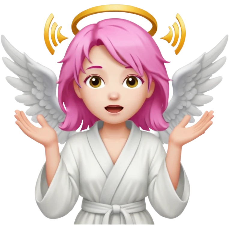 Pink-haired angel singing






























 emoji