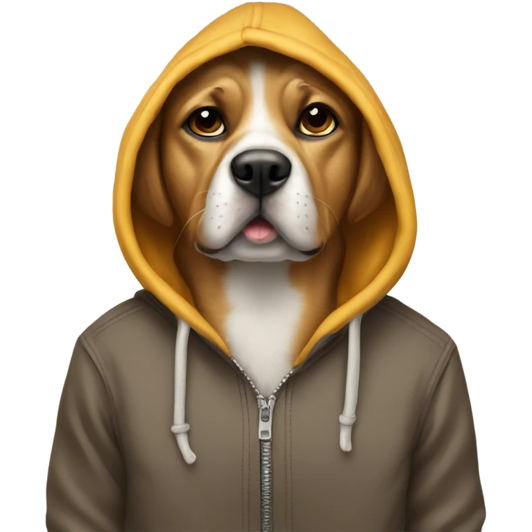 Dog warung a hoodie emoji