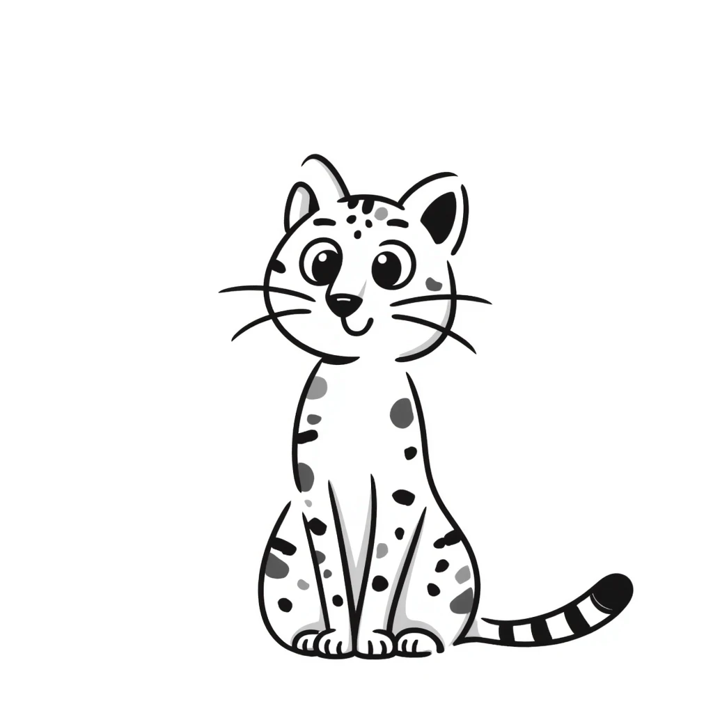 Leopard cat with distinctive spotted pattern emoji