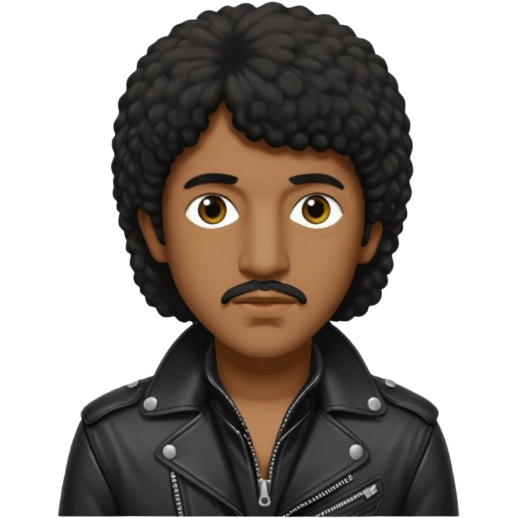 Phil Lynott (1949-1986) with long dark brown hair emoji