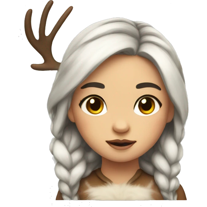 Half human half reindeer girl  emoji