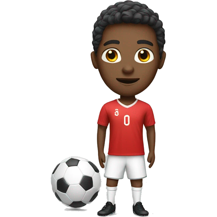 Soccer Player with red shirt emoji