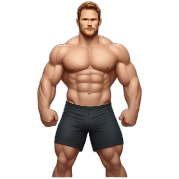 Chris Pratt Bodybuilder giant emoji