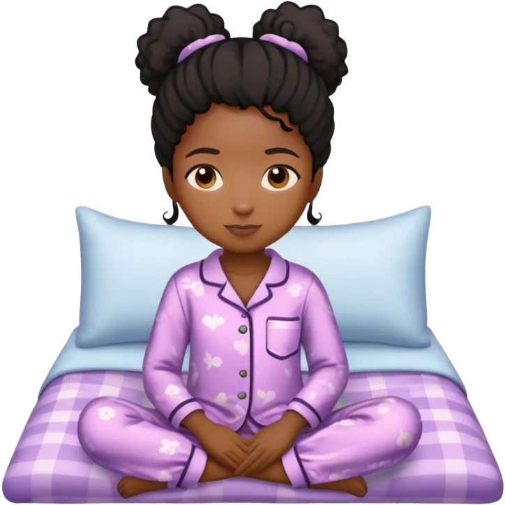 A black girl and pajamas  emoji