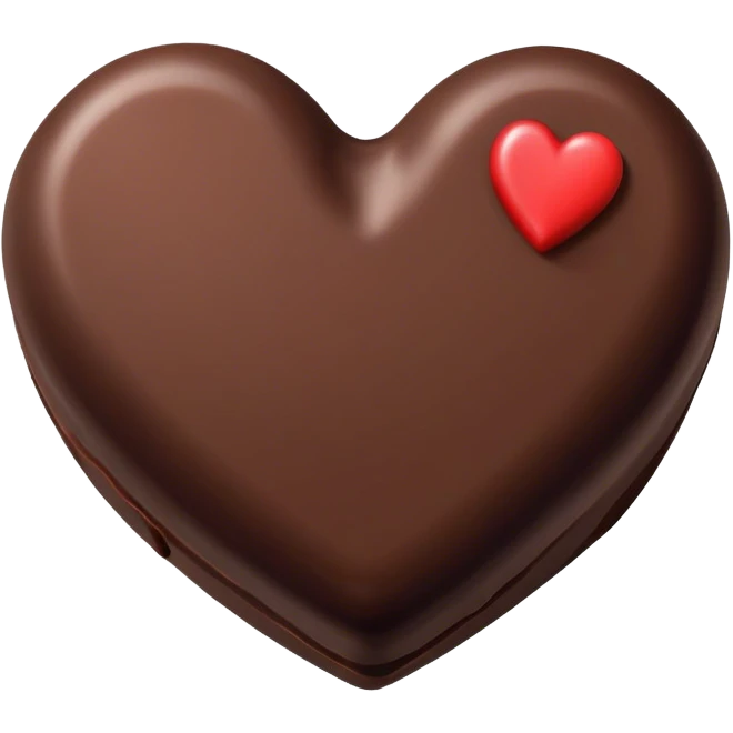 one heart shaped chocolate truffle emoji
