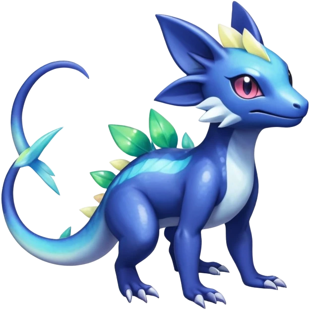 Rainbow crystalic Shiny pastel Salandit-Meowstic-Noibat-Fakémon-hybrid-creature (full body)  emoji