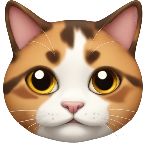 Fat calico cat emoji