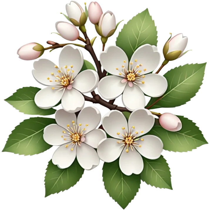 White cherry blossom  emoji