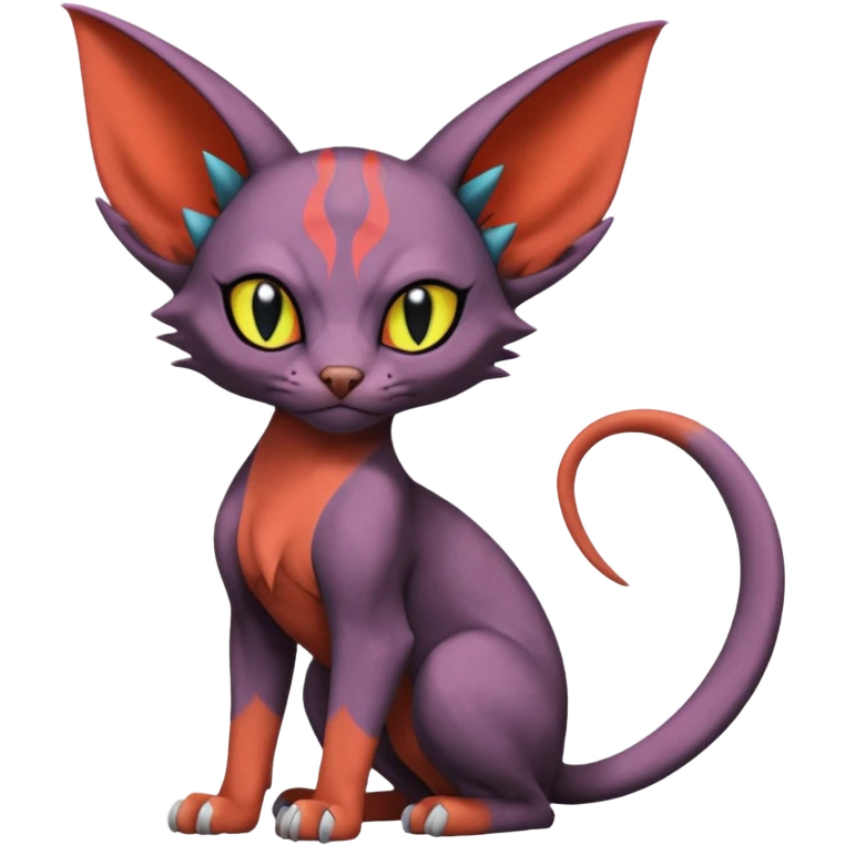 Noivern-Litten-Sphynx-Noibat-Torracat-Lykoi-fusion emoji