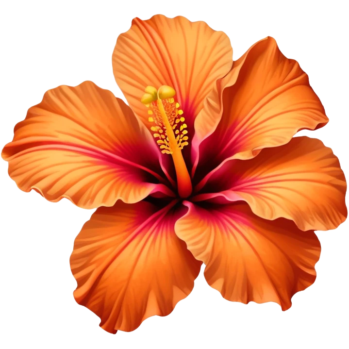 orange hibiscus flower emoji
