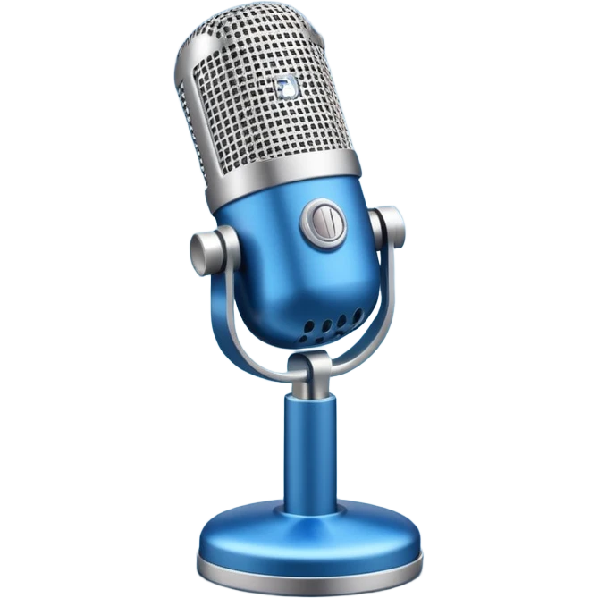 blue podcast emoji