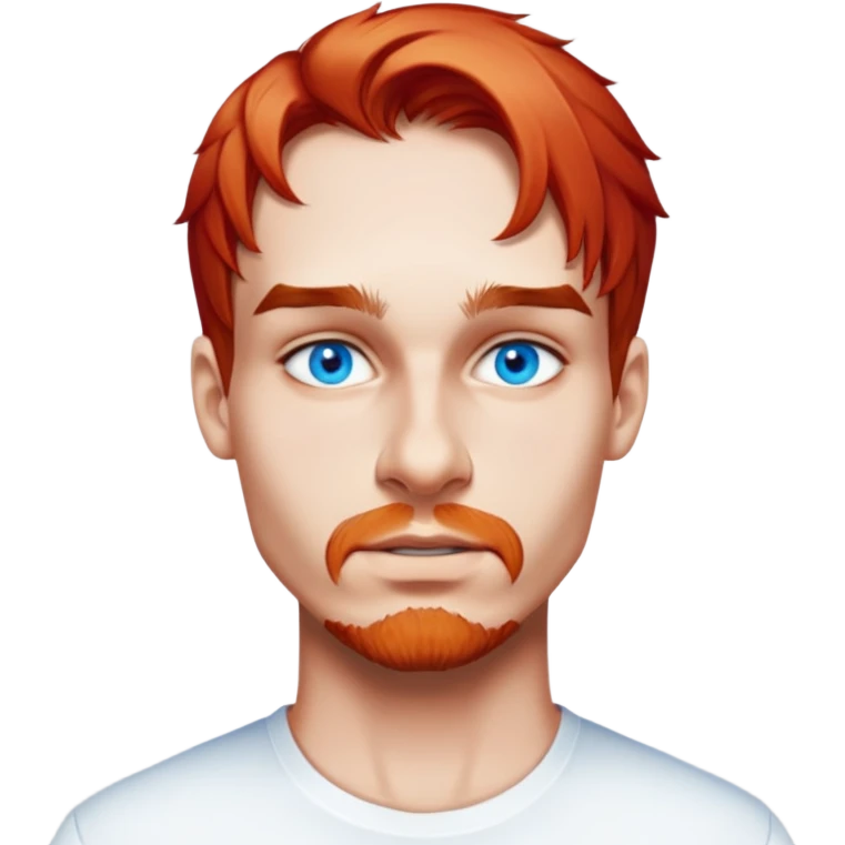 male, wearing white shirt, realistic emoji
