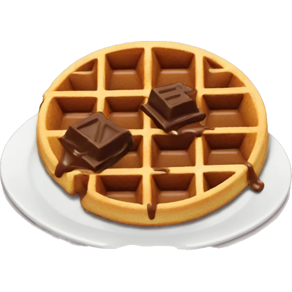 Waffle with chocolate  emoji