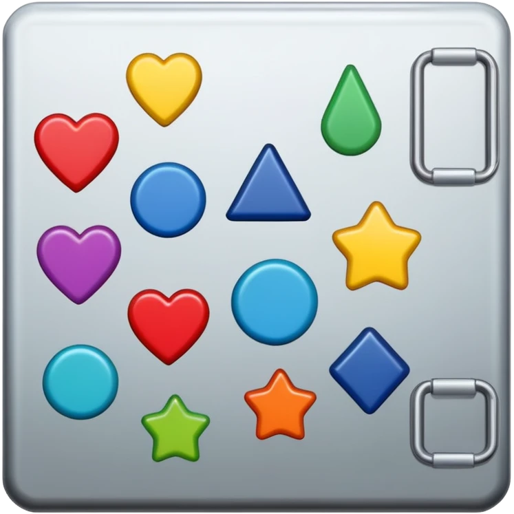 fridge with magnets emoji