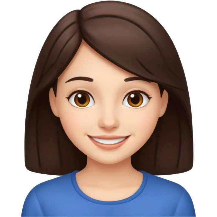 smiling brunette girl emoji