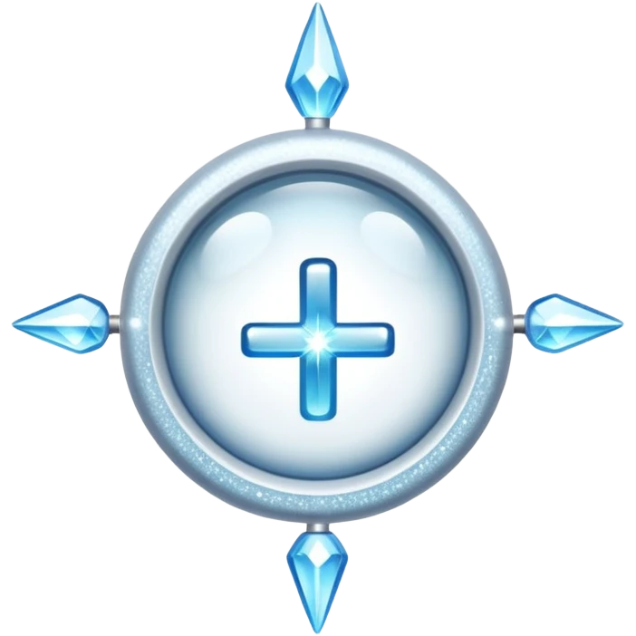 glitter white symbol of health + emoji