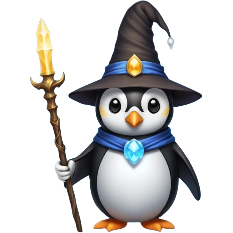Penguin Wizard emoji
