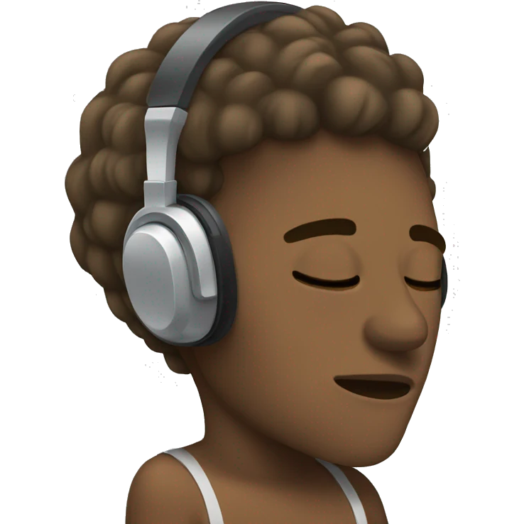 Sleeping with headphones  emoji