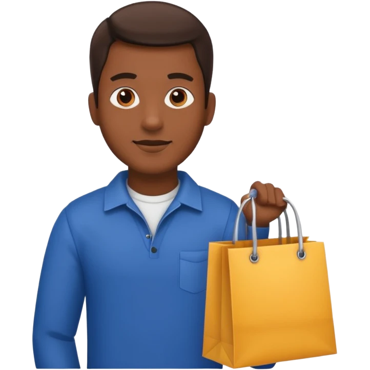 Shopping Bag carrying man emoji