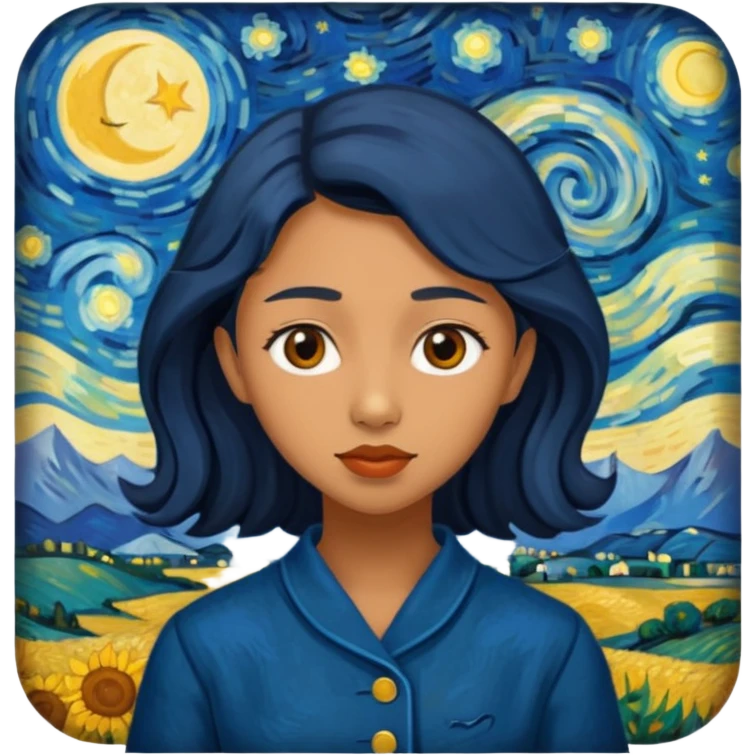 luna de la noche de van gogh emoji