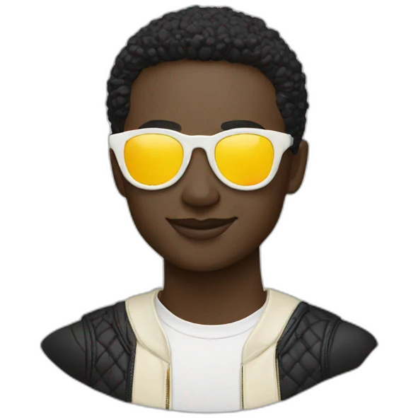 black offwhite sunglasses emoji