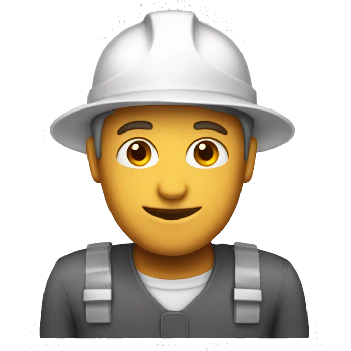 White engineer hat emoji