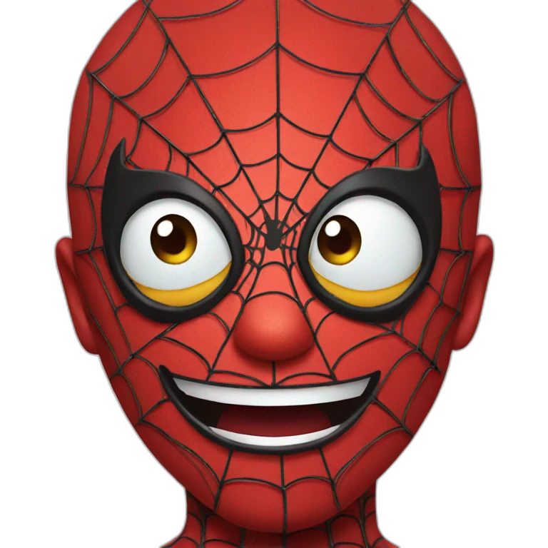 Spiderman smiling emoji