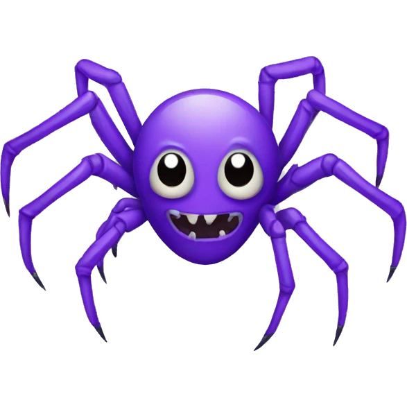purple scary spider emoji