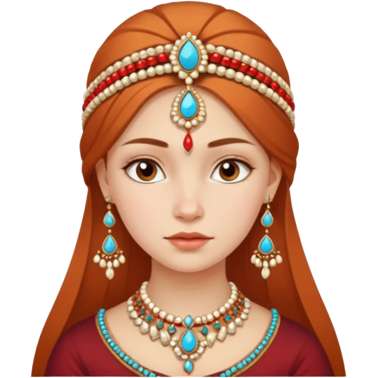 Russian girl in Indian jewellery emoji