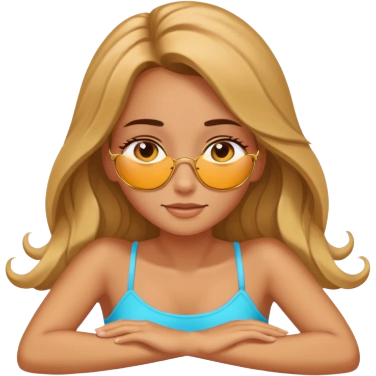 girl laying down sunbathing emoji