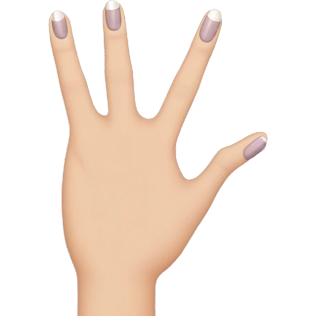 Middle finger nail polish emoji