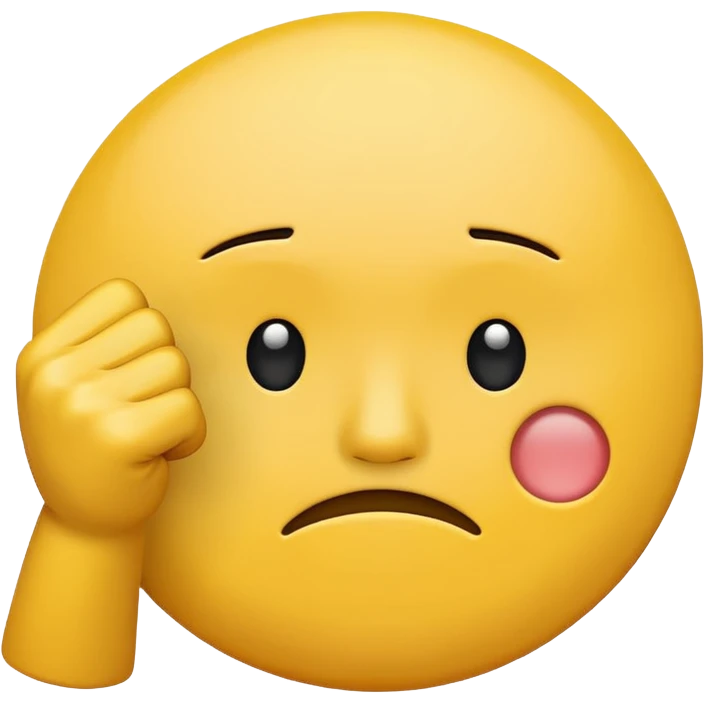 Sad circle face Emoji with fist in the air emoji