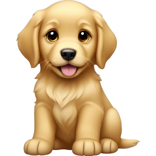Golden retriever puppy  emoji