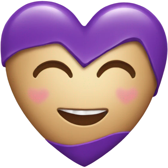 purple heart with diva written on it emoji